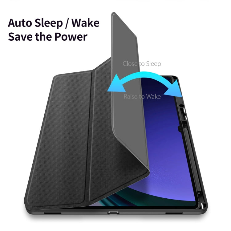 For Samsung Galaxy Tab S10 Ultra DUX DUCIS TOBY Series Antiskid Leather Tablet Case with Sleep / Wake-up Function