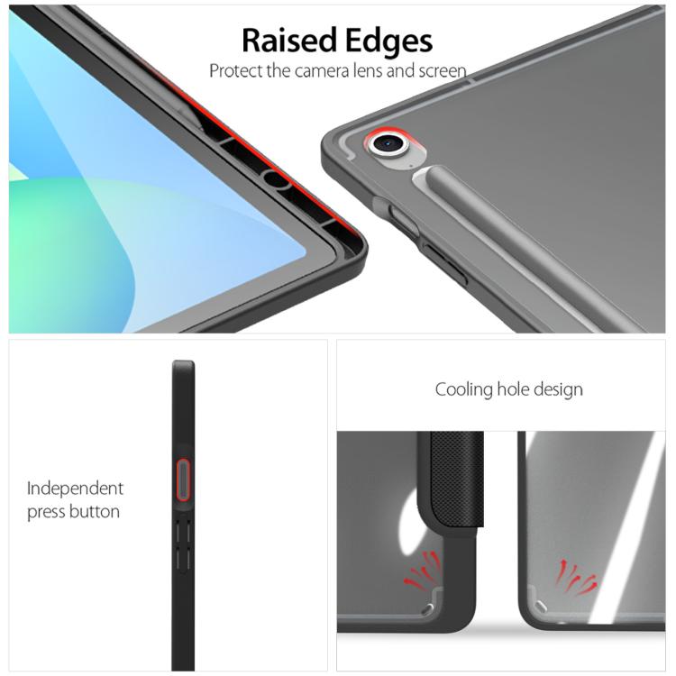 For Samsung Galaxy Tab S10 FE+ DUX DUCIS TOBY Series Antiskid Leather Tablet Case with Sleep / Wake-up Function