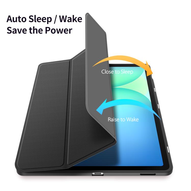 For Samsung Galaxy Tab S10 FE+ DUX DUCIS TOBY Series Antiskid Leather Tablet Case with Sleep / Wake-up Function