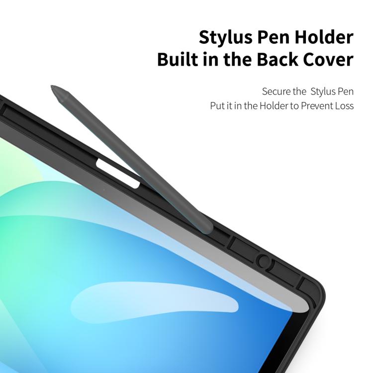 For Samsung Galaxy Tab S10 FE+ DUX DUCIS TOBY Series Antiskid Leather Tablet Case with Sleep / Wake-up Function