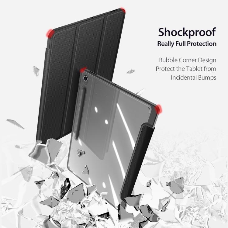 For Samsung Galaxy Tab S10 FE+ DUX DUCIS TOBY Series Antiskid Leather Tablet Case with Sleep / Wake-up Function
