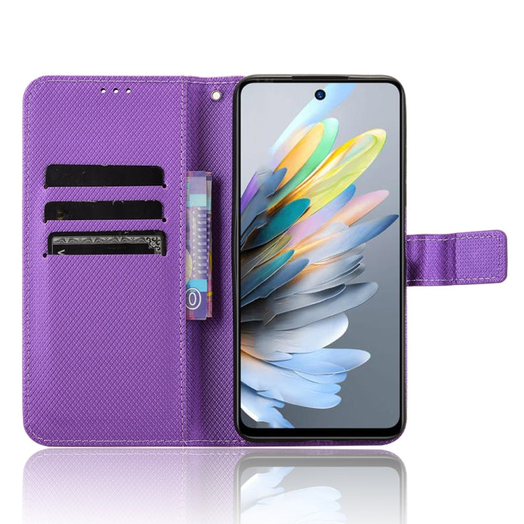 For ZTE Blade A75 4G Diamond Texture Leather Phone Case