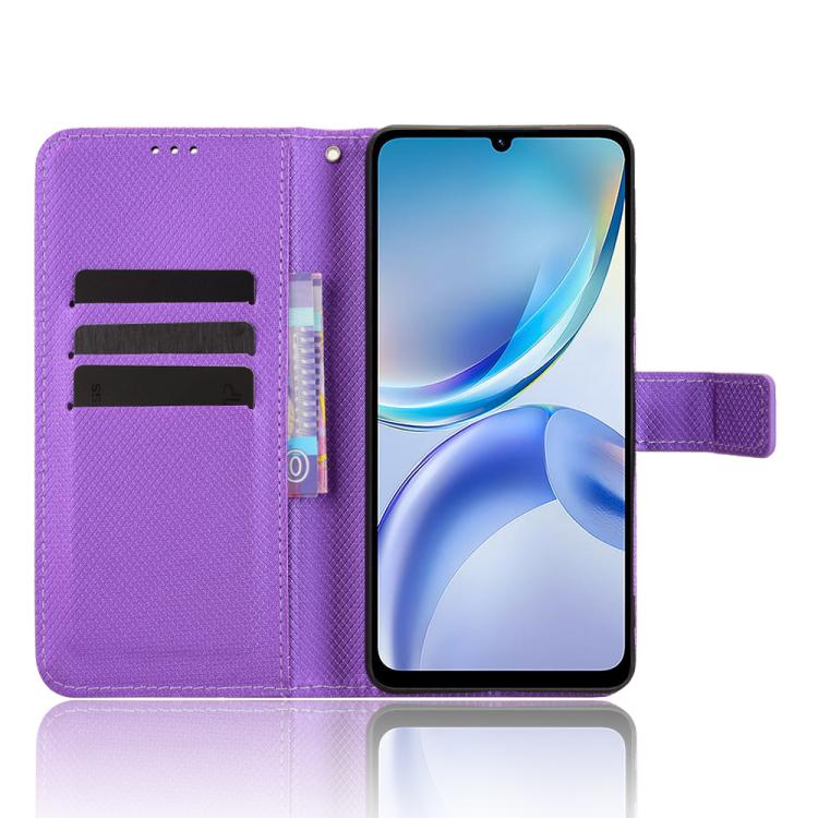 For ZTE Blade A36 4G Diamond Texture Leather Phone Case