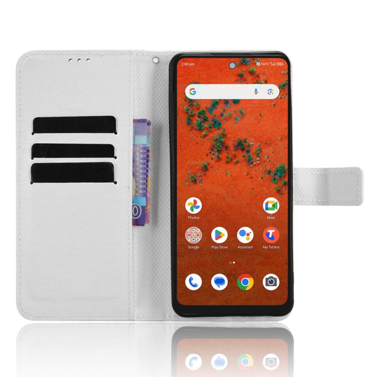 For ZTE A75 Pro / Telstra T-Elite 5G Diamond Texture Leather Phone Case