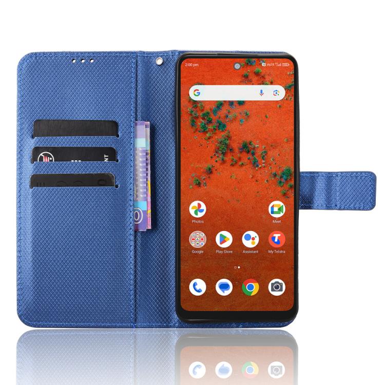 For ZTE A75 Pro / Telstra T-Elite 5G Diamond Texture Leather Phone Case