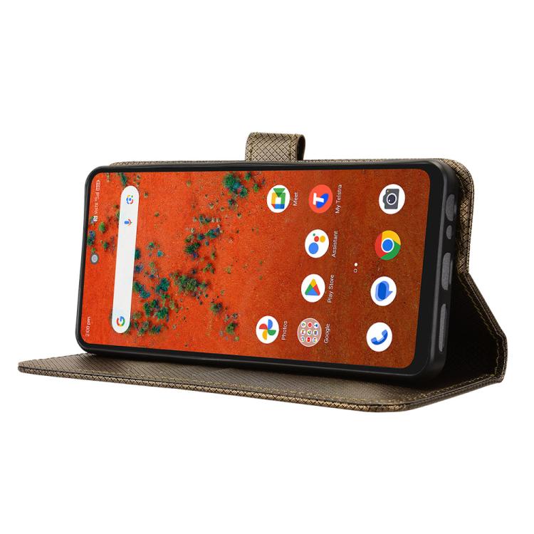 For ZTE A75 Pro / Telstra T-Elite 5G Diamond Texture Leather Phone Case