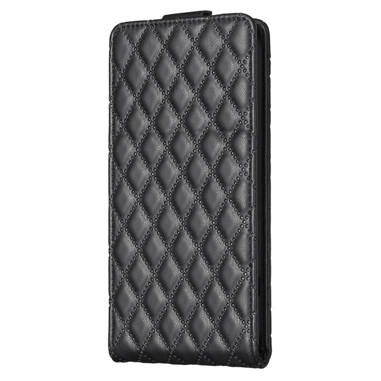 For iPhone 16 Pro Diamond Lattice Vertical Flip Leather Phone Case
