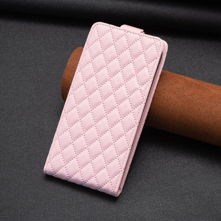 For iPhone 16 Pro Diamond Lattice Vertical Flip Leather Phone Case