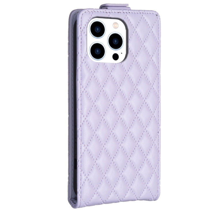 For iPhone 16 Pro Diamond Lattice Vertical Flip Leather Phone Case