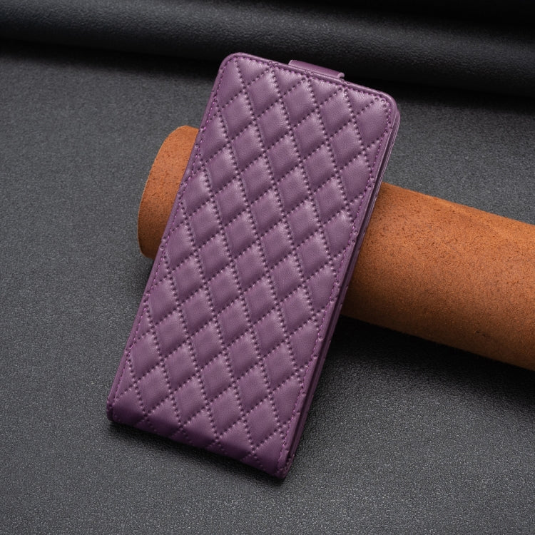 For iPhone 16 Plus Diamond Lattice Vertical Flip Leather Phone Case