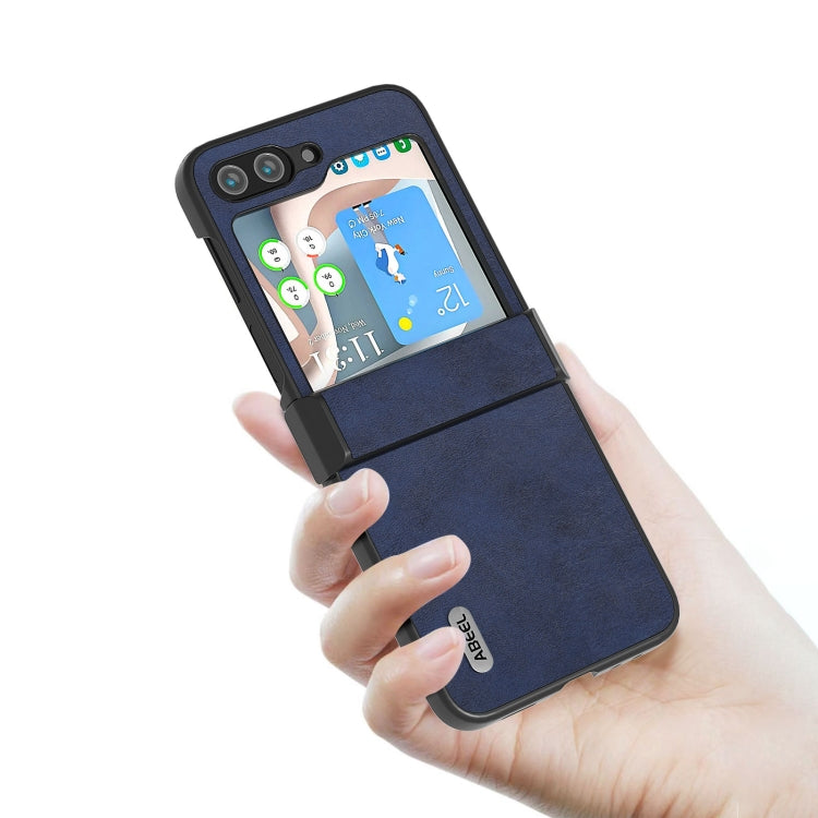 For Samsung Galaxy Z Flip6 ABEEL Two-color Calf Texture PU Phone Case