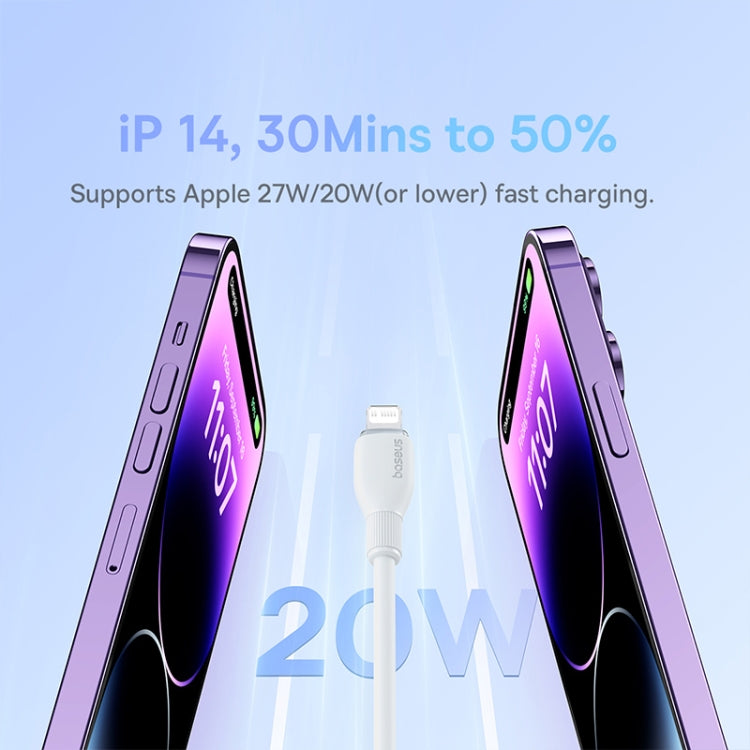 Baseus Pudding Series 20W Type-C to 8 Pin Fast Charging Data Cable, Length: