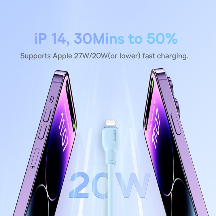Baseus Pudding Series 20W Type-C to 8 Pin Fast Charging Data Cable, Length: