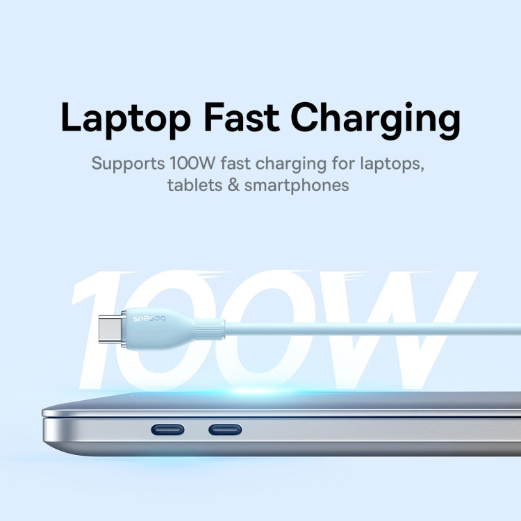 Baseus Pudding Series 100W Type-C to Type-C Fast Charging Data Cable, Length:
