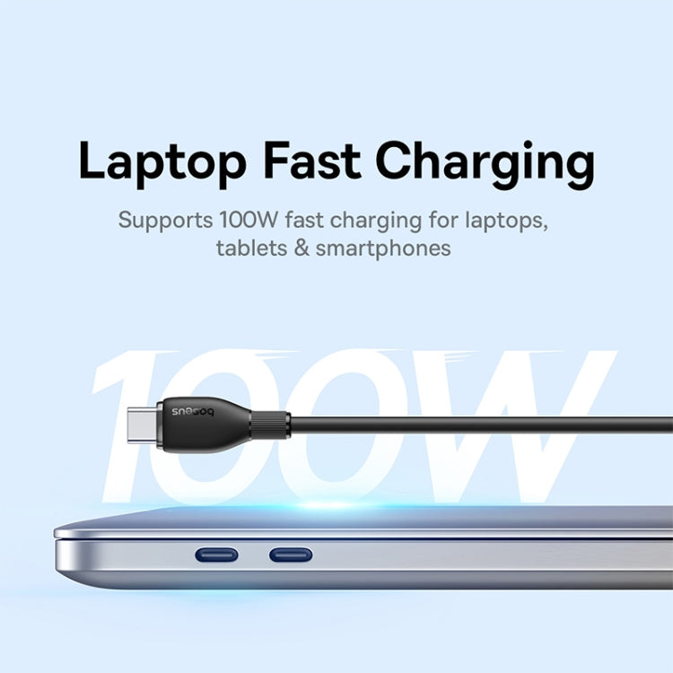 Baseus Pudding Series 100W Type-C to Type-C Fast Charging Data Cable, Length: