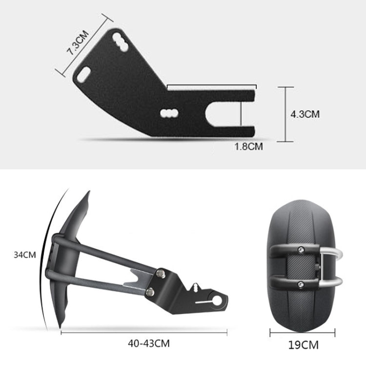 Motorcycle Stainless Steel Modified Rear Wheel Fender Dustproof Splash Flaps Mudguards Fender Guard, Style:C Style Foot