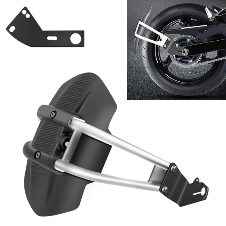 Motorcycle Stainless Steel Modified Rear Wheel Fender Dustproof Splash Flaps Mudguards Fender Guard, Style:D Style Foot