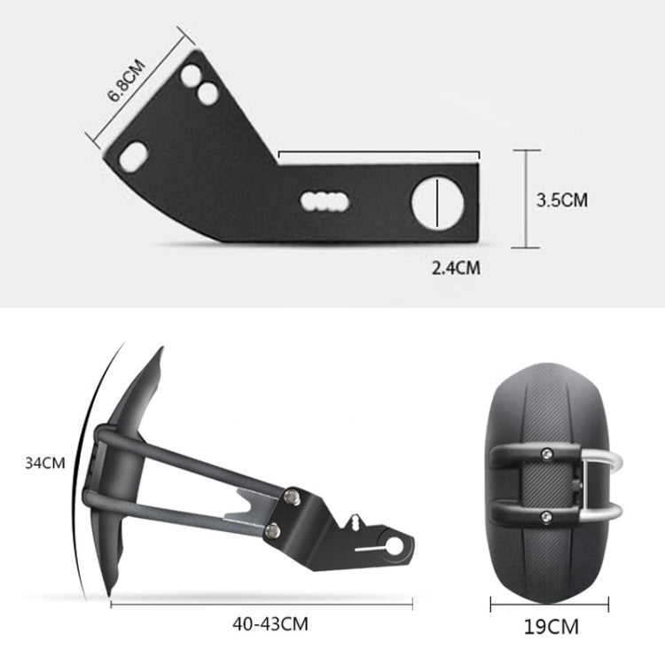 Motorcycle Stainless Steel Modified Rear Wheel Fender Dustproof Splash Flaps Mudguards Fender Guard, Style:D Style Foot