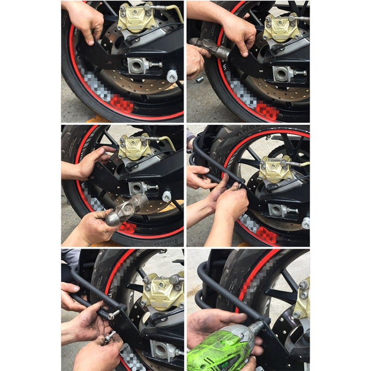 Motorcycle Stainless Steel Modified Rear Wheel Fender Dustproof Splash Flaps Mudguards Fender Guard, Style:E Style Foot