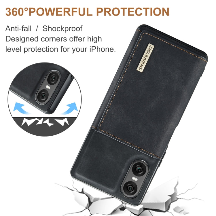 For Sony Xperia 10 VI DG.MING M1 Series 3-Fold Multi Card Wallet + Magnetic Phone Case