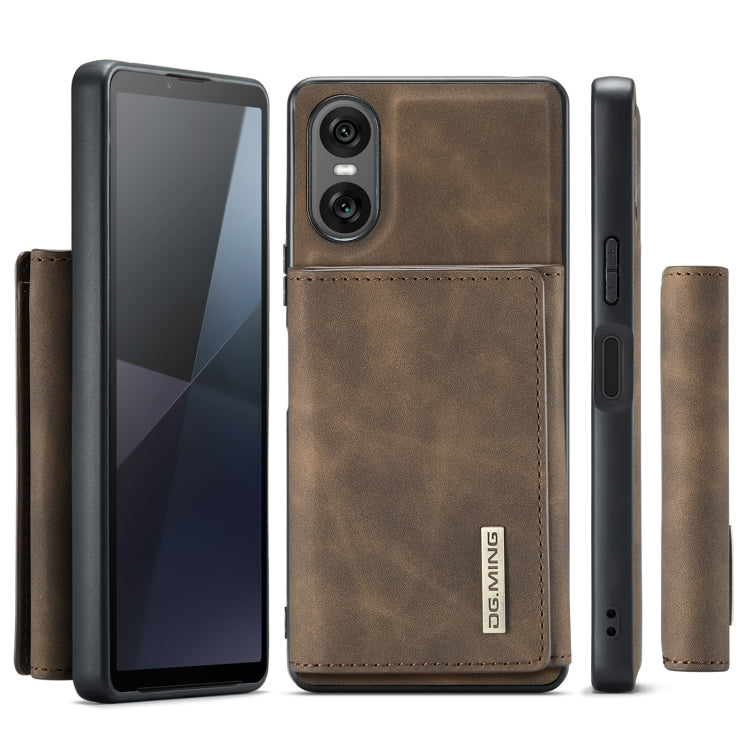 For Sony Xperia 10 VI DG.MING M1 Series 3-Fold Multi Card Wallet + Magnetic Phone Case
