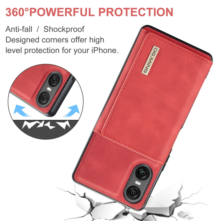 For Sony Xperia 10 VI DG.MING M1 Series 3-Fold Multi Card Wallet + Magnetic Phone Case