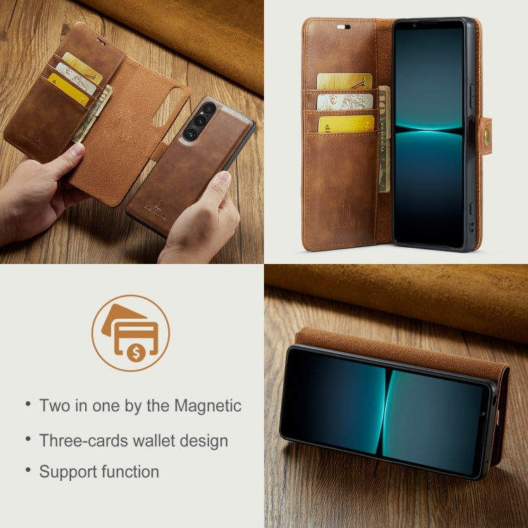 For Sony Xperia 1 VI DG.MING Crazy Horse Texture Detachable Magnetic Leather Phone Case