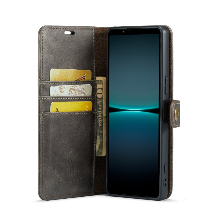 For Sony Xperia 1 VI DG.MING Crazy Horse Texture Detachable Magnetic Leather Phone Case