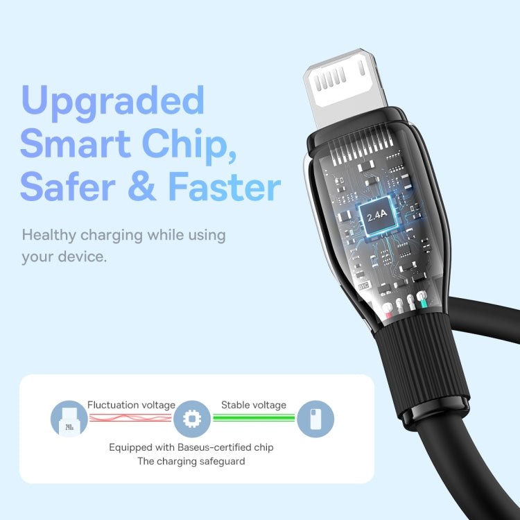 Baseus Pudding Series 2.4A USB to 8 Pin Fast Charging Data Cable, Length: