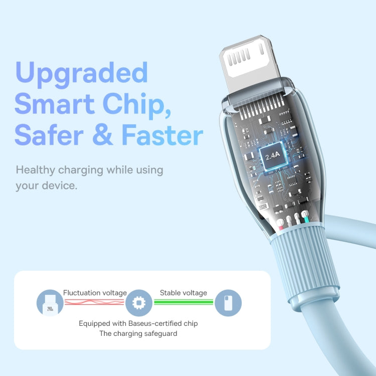 Baseus Pudding Series 2.4A USB to 8 Pin Fast Charging Data Cable, Length: