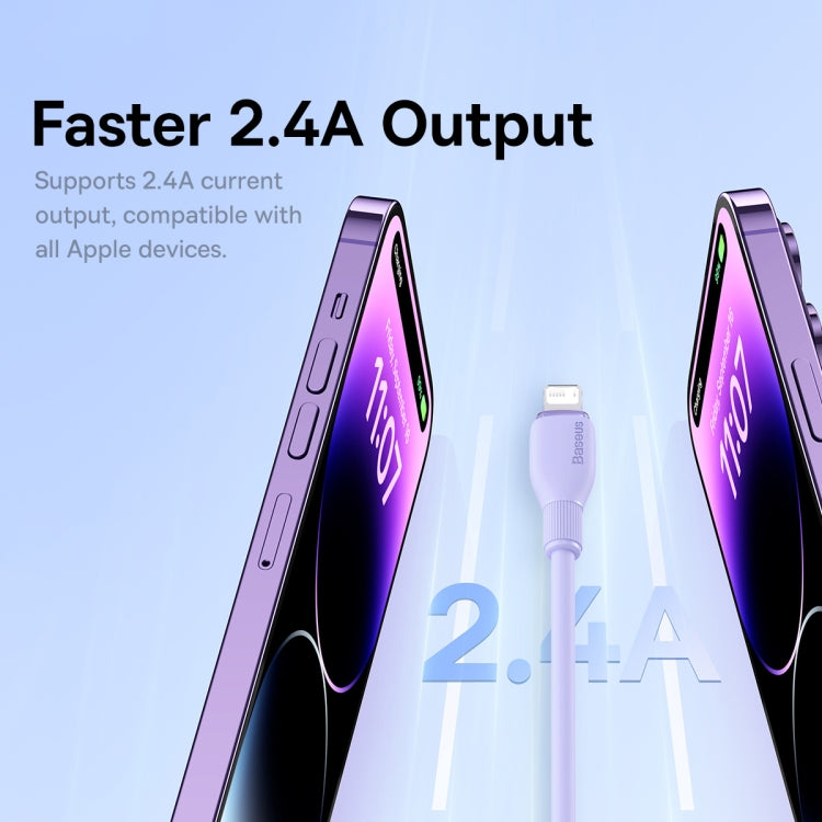 Baseus Pudding Series 2.4A USB to 8 Pin Fast Charging Data Cable, Length: