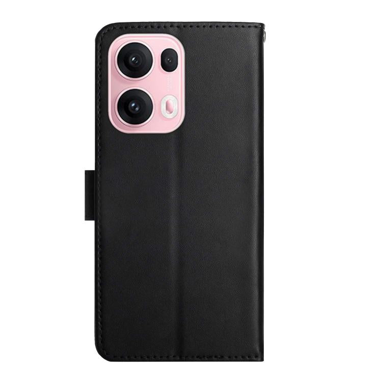 For OPPO Reno13 Pro Global HT02 Genuine Leather Fingerprint-proof Flip Phone Case