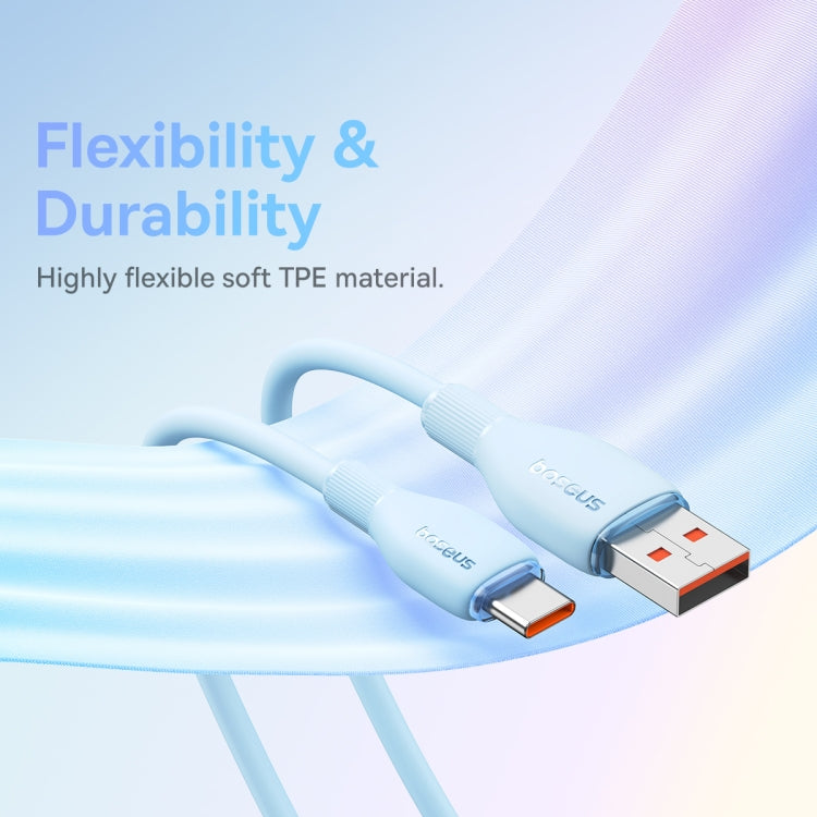 Baseus Pudding Series 100W USB to Type-C Fast Charging Data Cable, Length:
