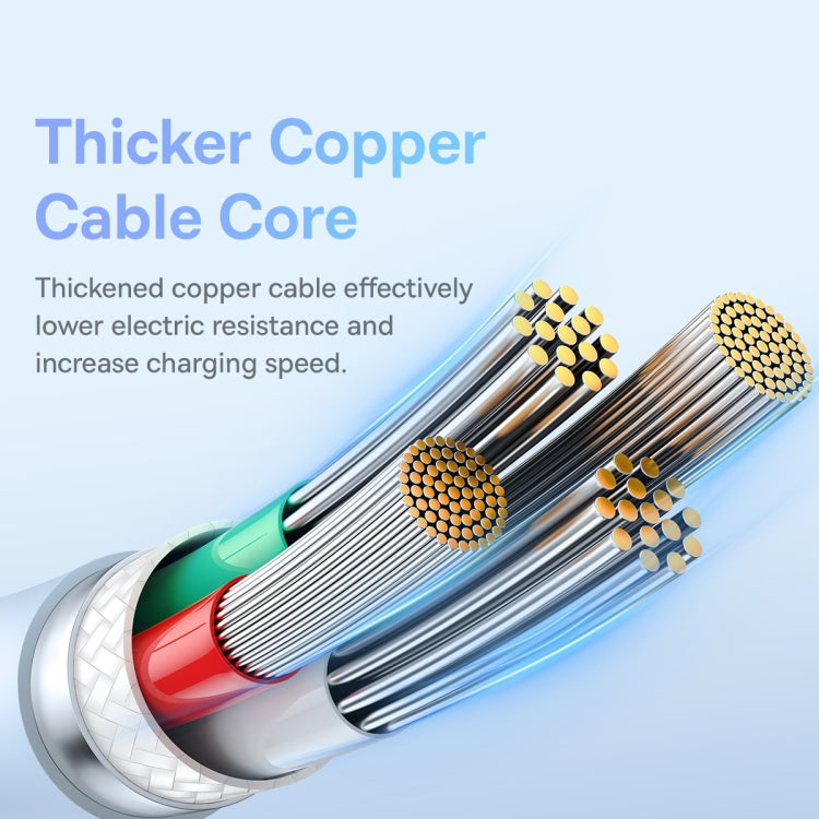 Baseus Pudding Series 100W USB to Type-C Fast Charging Data Cable, Length: