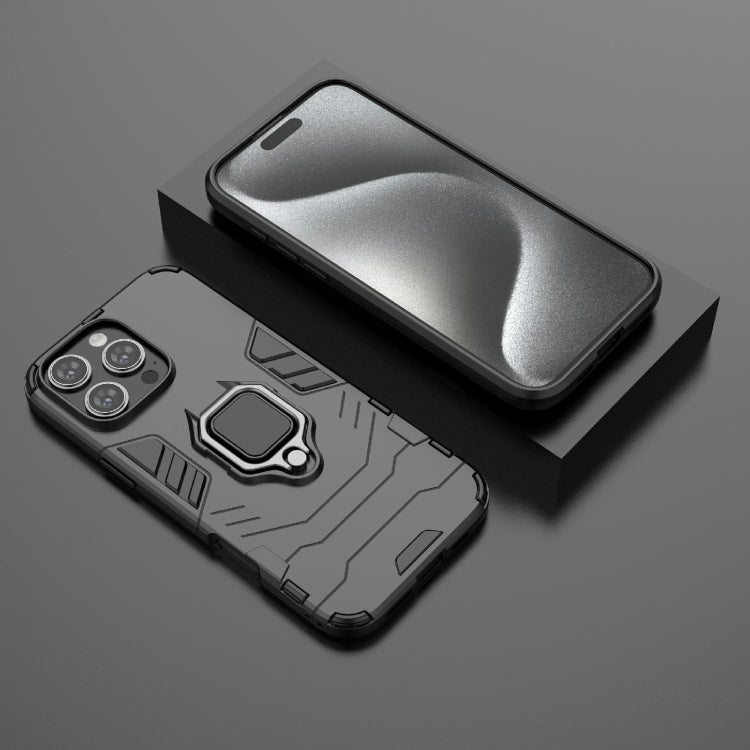 For iPhone 16 Pro Max Shockproof PC + TPU Holder Phone Case