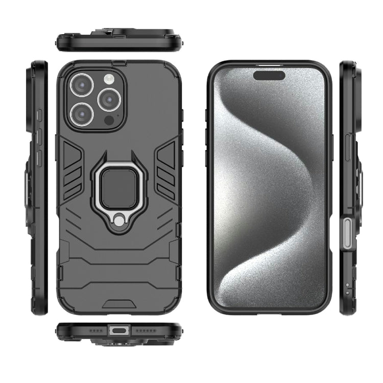 For iPhone 16 Pro Max Shockproof PC + TPU Holder Phone Case