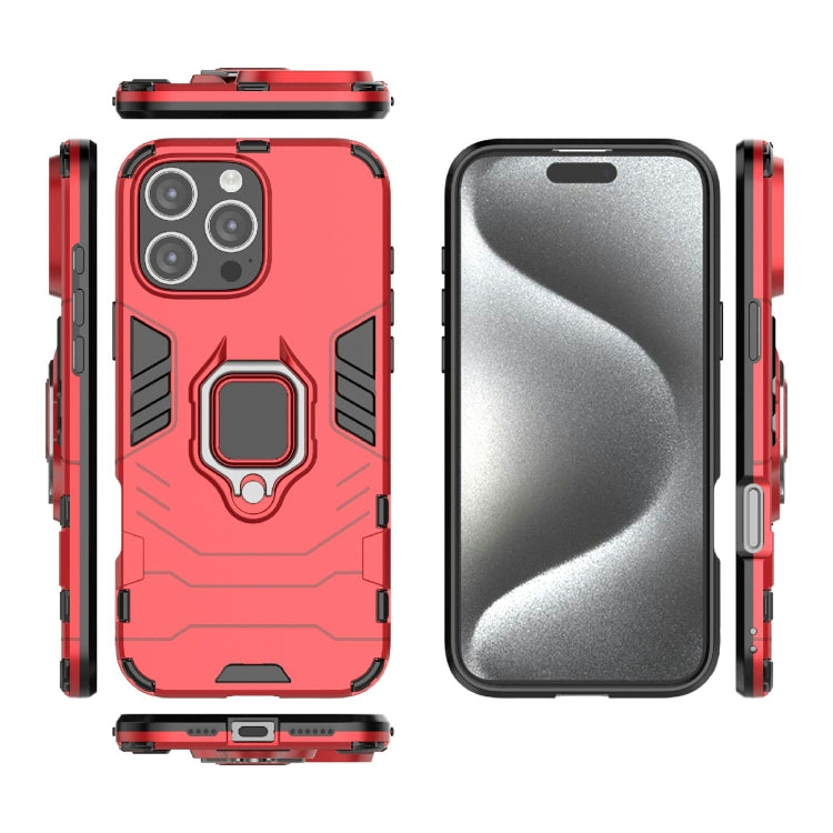 For iPhone 16 Pro Max Shockproof PC + TPU Holder Phone Case
