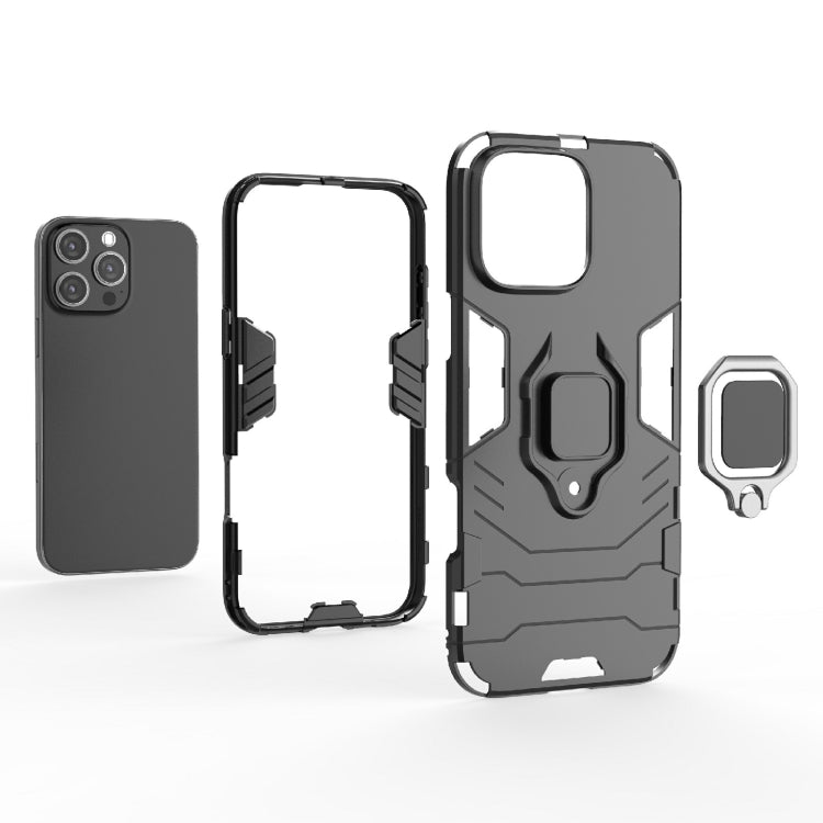 For iPhone 16 Pro Max Shockproof PC + TPU Holder Phone Case