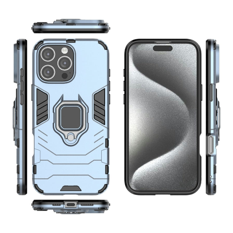 For iPhone 16 Pro Max Shockproof PC + TPU Holder Phone Case