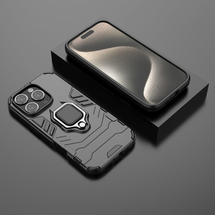 For iPhone 16 Pro Shockproof PC + TPU Holder Phone Case