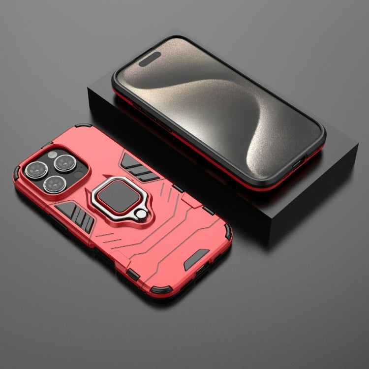 For iPhone 16 Pro Shockproof PC + TPU Holder Phone Case
