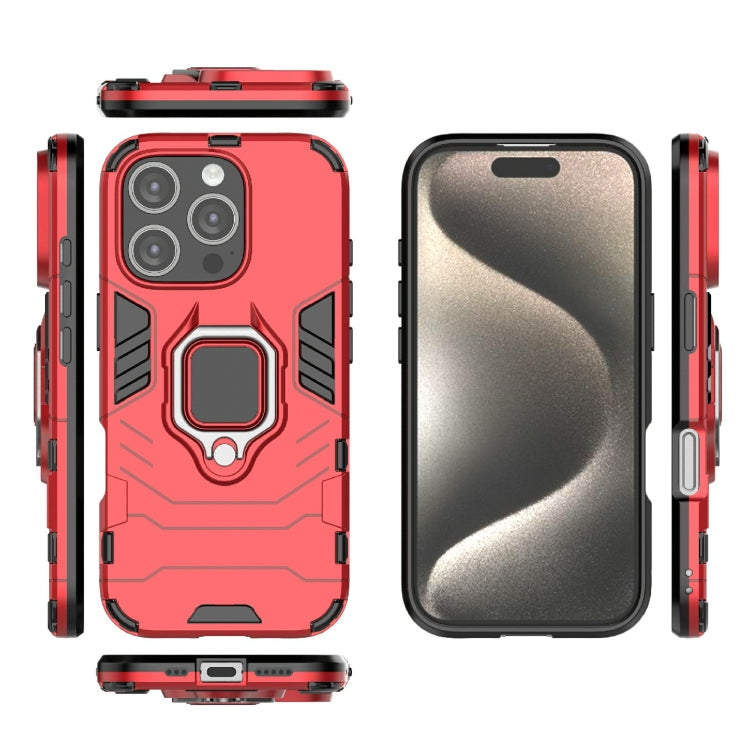 For iPhone 16 Pro Shockproof PC + TPU Holder Phone Case