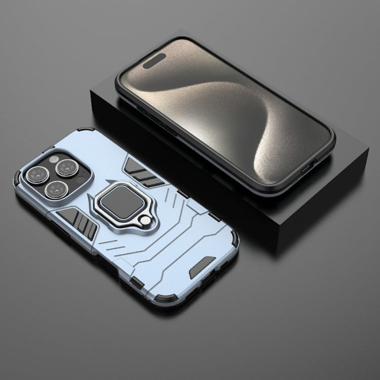 For iPhone 16 Pro Shockproof PC + TPU Holder Phone Case