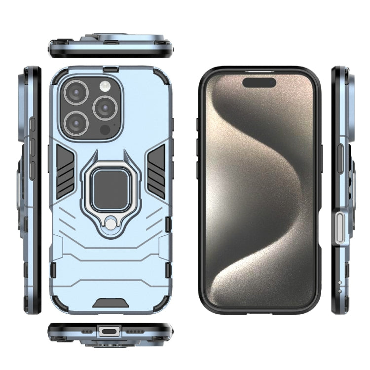For iPhone 16 Pro Shockproof PC + TPU Holder Phone Case