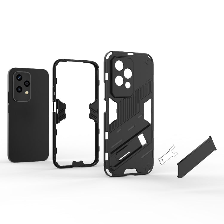 For Honor 200 Lite Global Punk Armor 2 in 1 PC + TPU Phone Case with Holder
