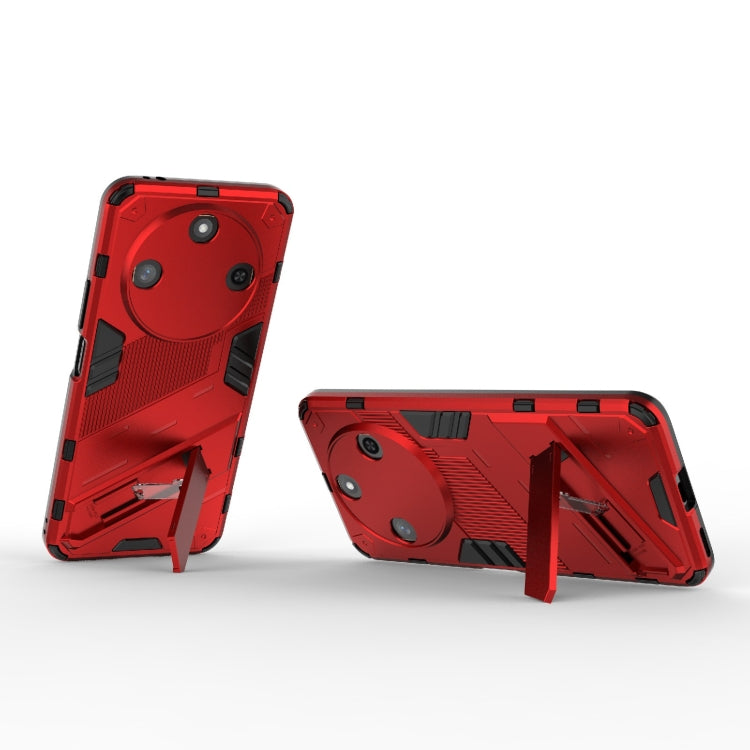 For Honor X60 5G Punk Armor 2 in 1 PC + TPU Phone Case with Holder