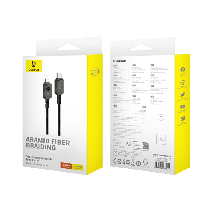 Baseus Unbreakable Series 20W Type-C to 8 Pin Fast Charging Data Cable, Length: