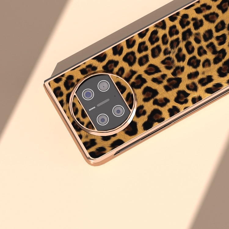 For Huawei Mate X3 Nano Plating Leopard Print Phone Case