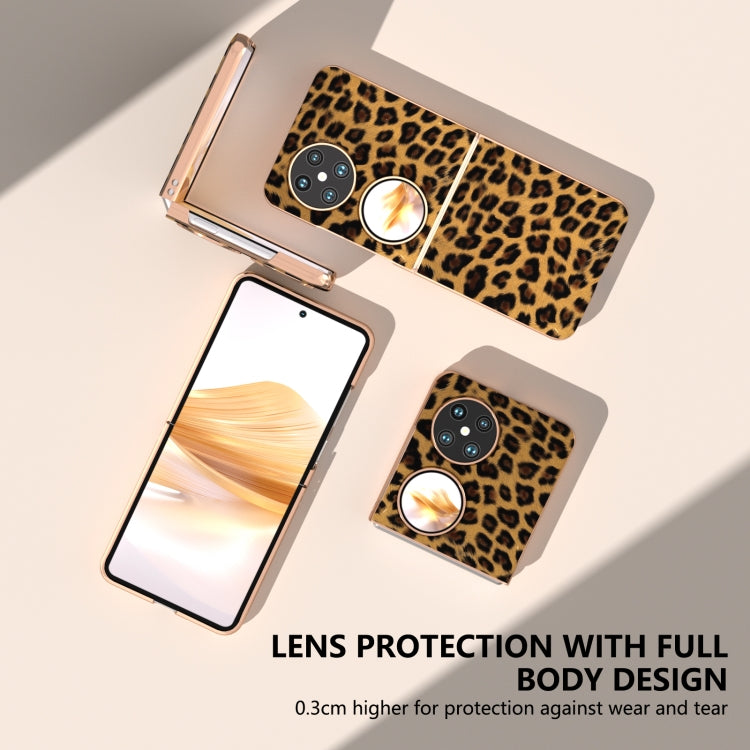 For Huawei Pocket 2 Nano Plating Leopard Print Phone Case
