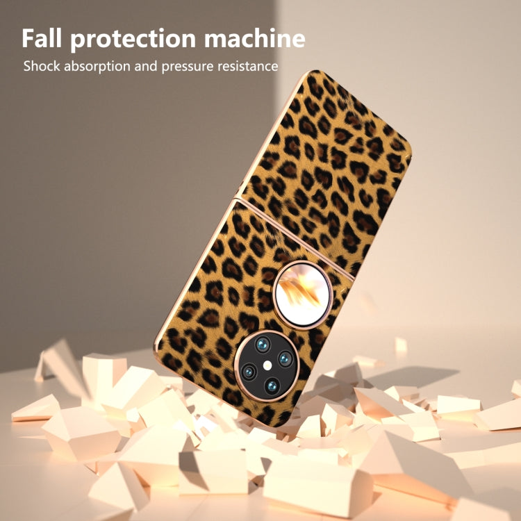 For Huawei Pocket 2 Nano Plating Leopard Print Phone Case